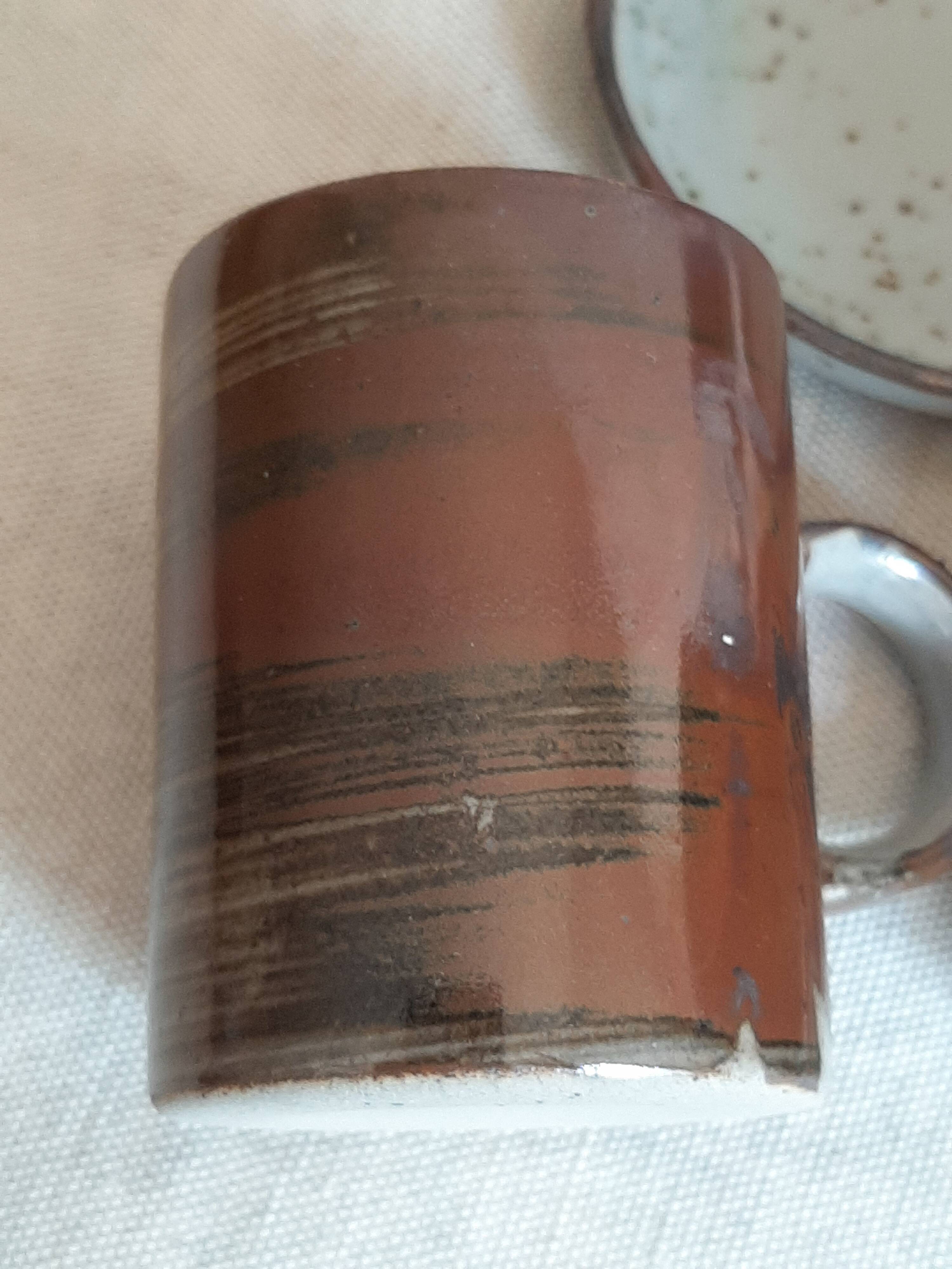 Vintage stoneware coffee mugs