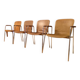 Ensemble de quatre chaises, Italie, années 1960