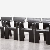 Gijs Bakker set of 4 strip armchairs for Castelijn, 1974