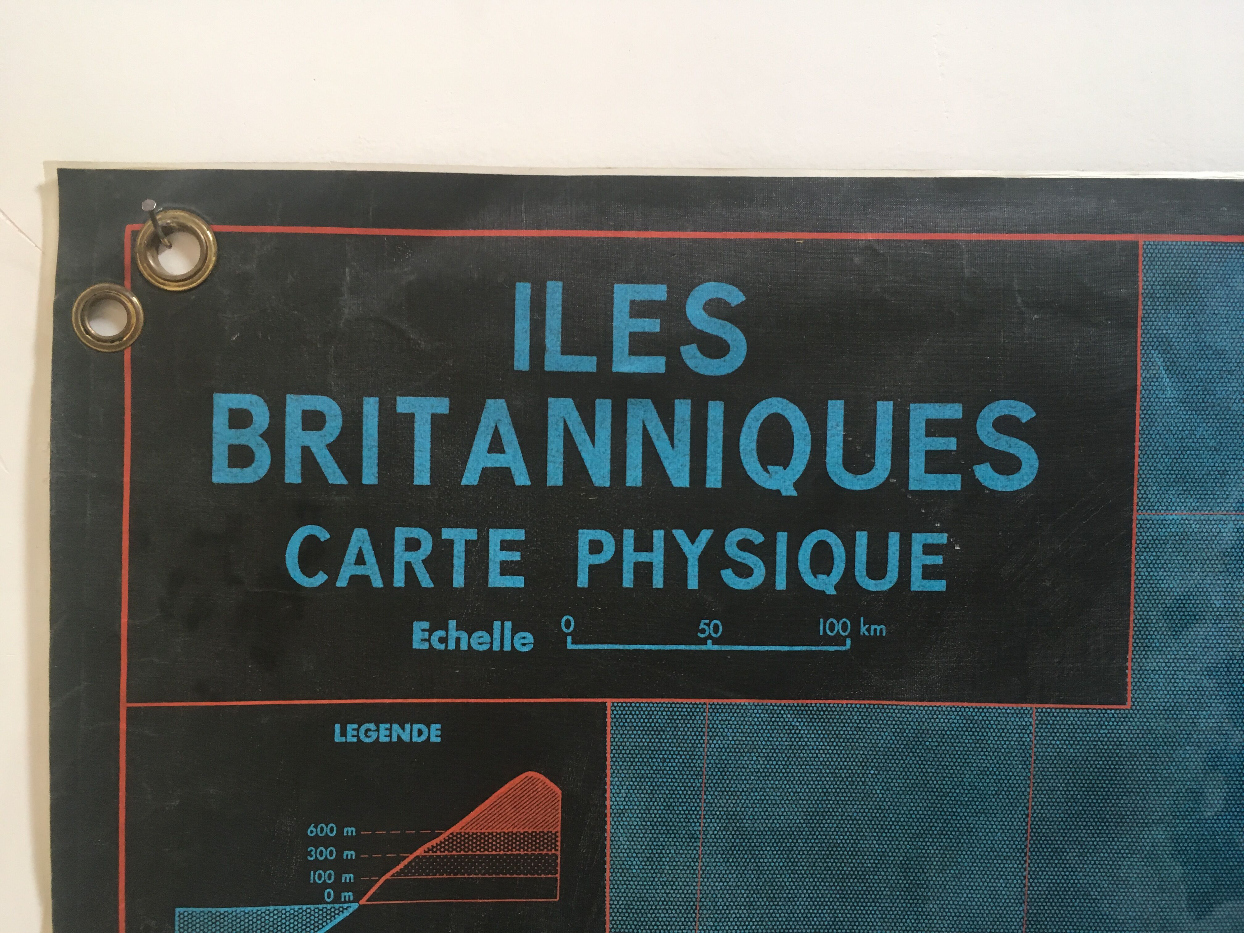 Carte pédagogique des Iles Britanniques