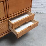 Decorative 'N-Line' bar cabinet in oak by P&J Neirinck, 1968