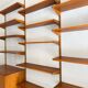 Large modular teak wall system by Kai Kristiansen, Denmark, 1960s