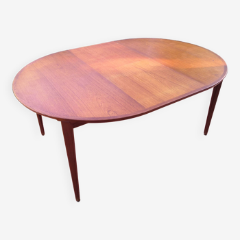 Table de Salle à Manger Ronde Mid-Century en teck, Danemark, 1960s