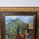 Oil painting on canvas - Savoyard village signed L Chabaud 86