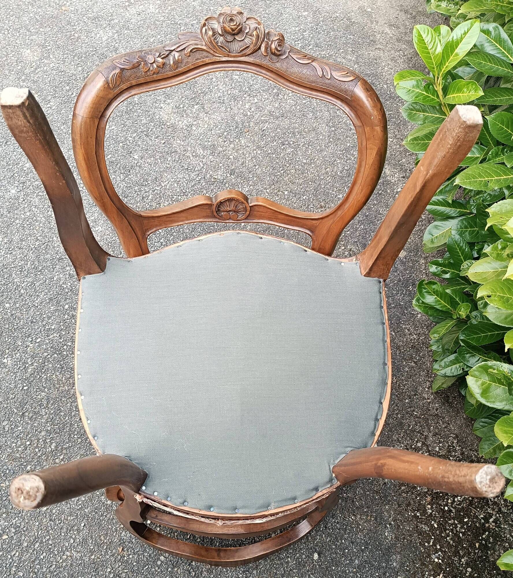 Pair of 19th-century Louis XV walnut chairs