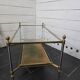 Brass living room table and glass top