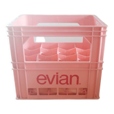 Evian bottle rack