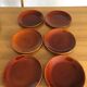 6 assiettes plates faïence