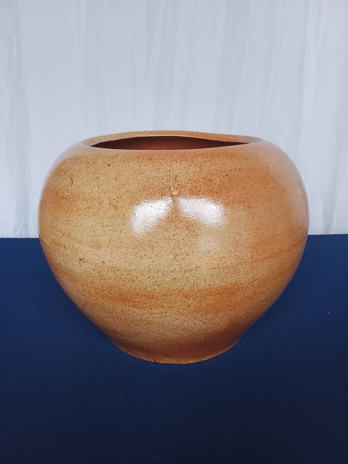 Varnished terracotta flower pots