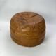 Round leather pouf De Sede from the 1970s.