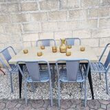 TOLIX, Large Metal Table T55 by Xavier Pauchard France, 1950s