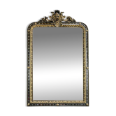 Large Mirror with Parcloses in Gilded and Blackened Wood, Napoleon III Style –