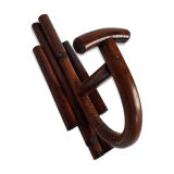 Patère wears rattan wall coat