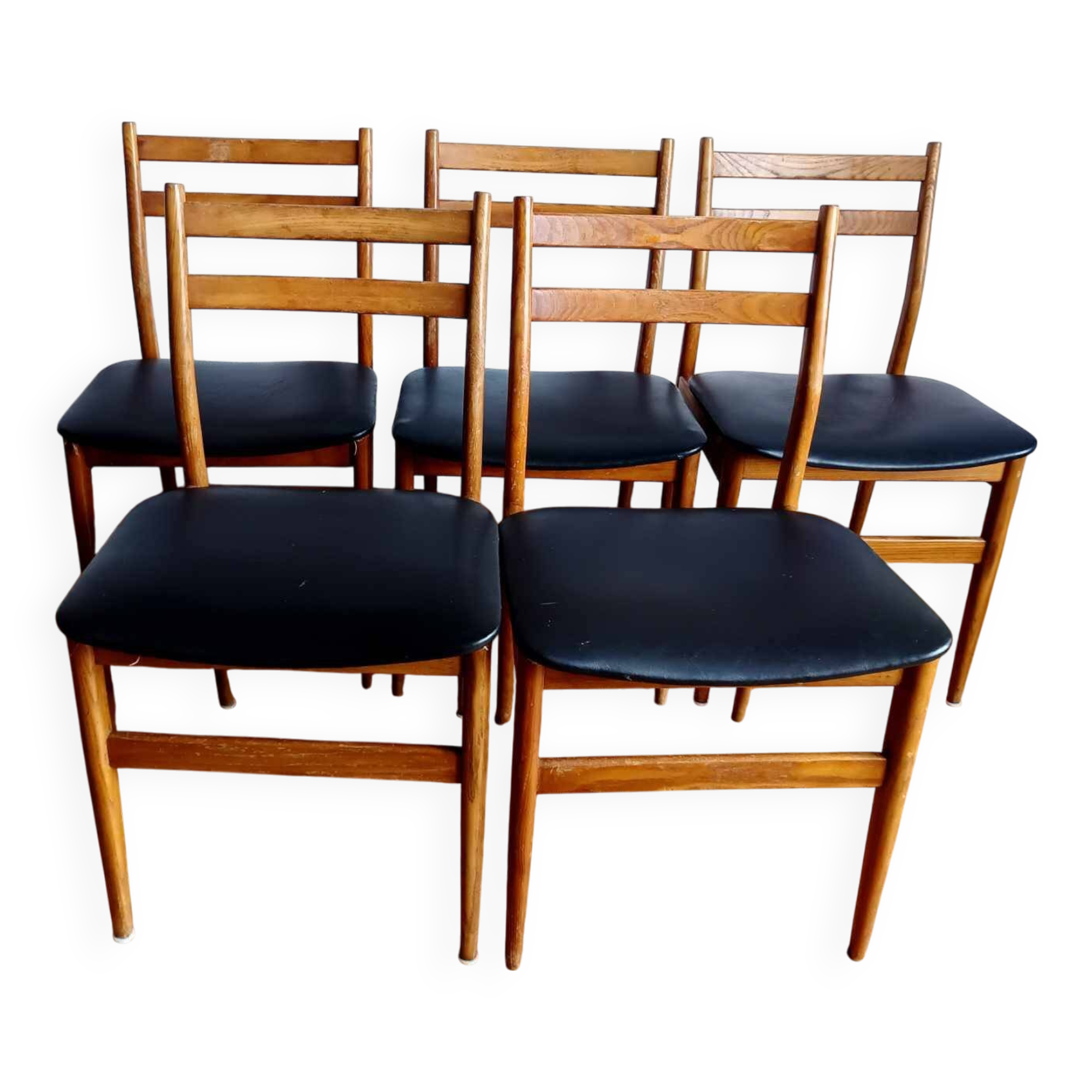Five vintage Scandinavian chairs 1970