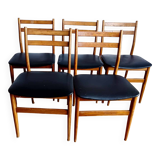 Five vintage Scandinavian chairs 1970