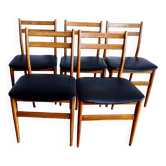 Five vintage Scandinavian chairs 1970