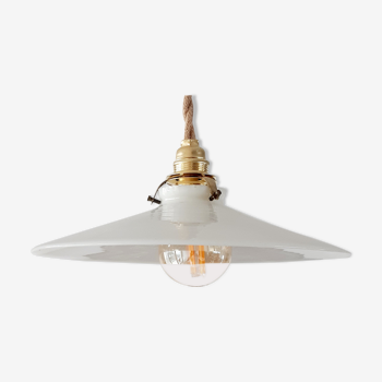 Suspension opaline blanche