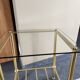 Table d'appoint vintage laiton et verre