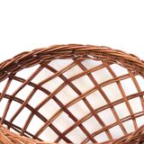Wicker wastepaper basket, 1970s