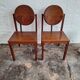 Set of 6 mid century Brutalist teak and steel dining chairs, 1960s