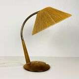 Vintage teak and rattan table lamp by Temde, circa 1970