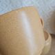 Set 6 coffee cups in sarreguemines sandstone france vintage