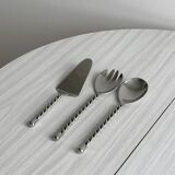 Twisted Silver Metal Salad Servers and Pie Server