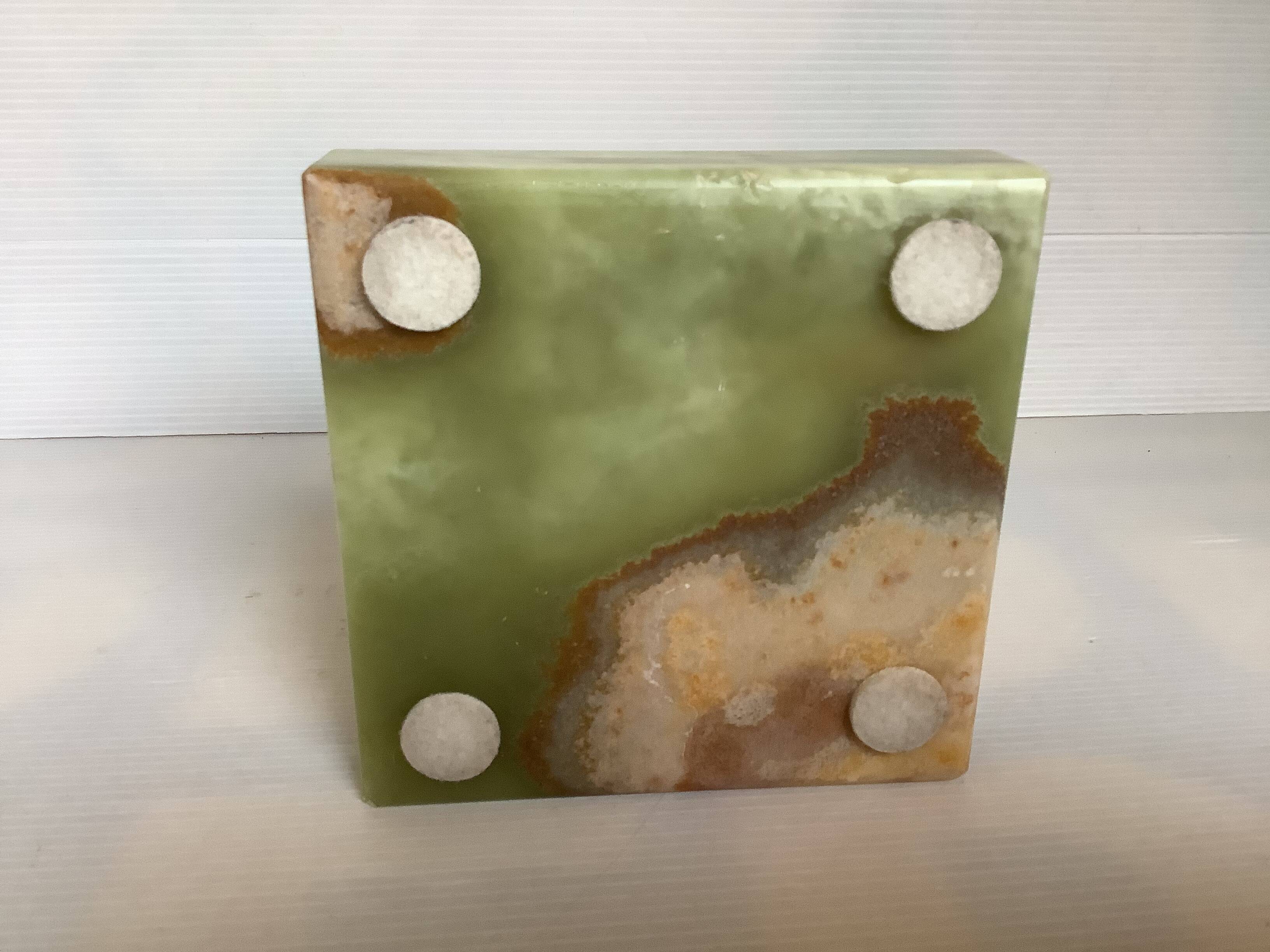 Green onyx ashtray empty pocket