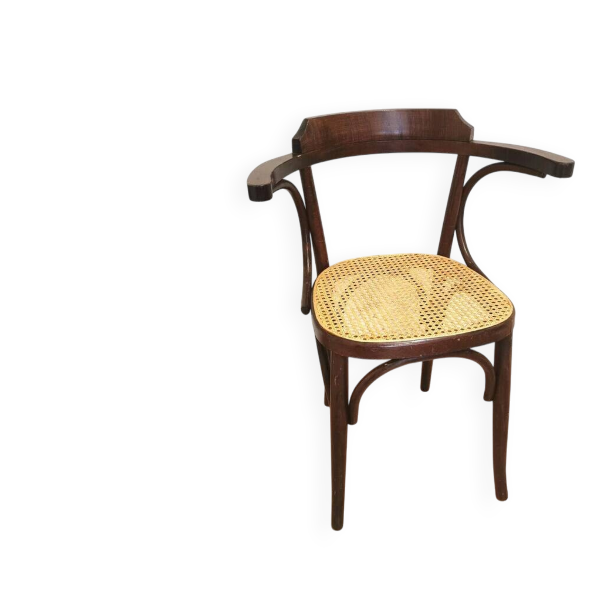 Vintage Bentwood Dining Chair with Cane Seat - Thonet Style