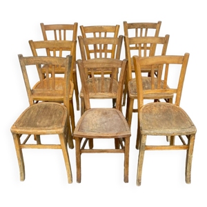 set de 9 chaises bistrot