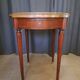 Mahogany and marble bouillotte table
