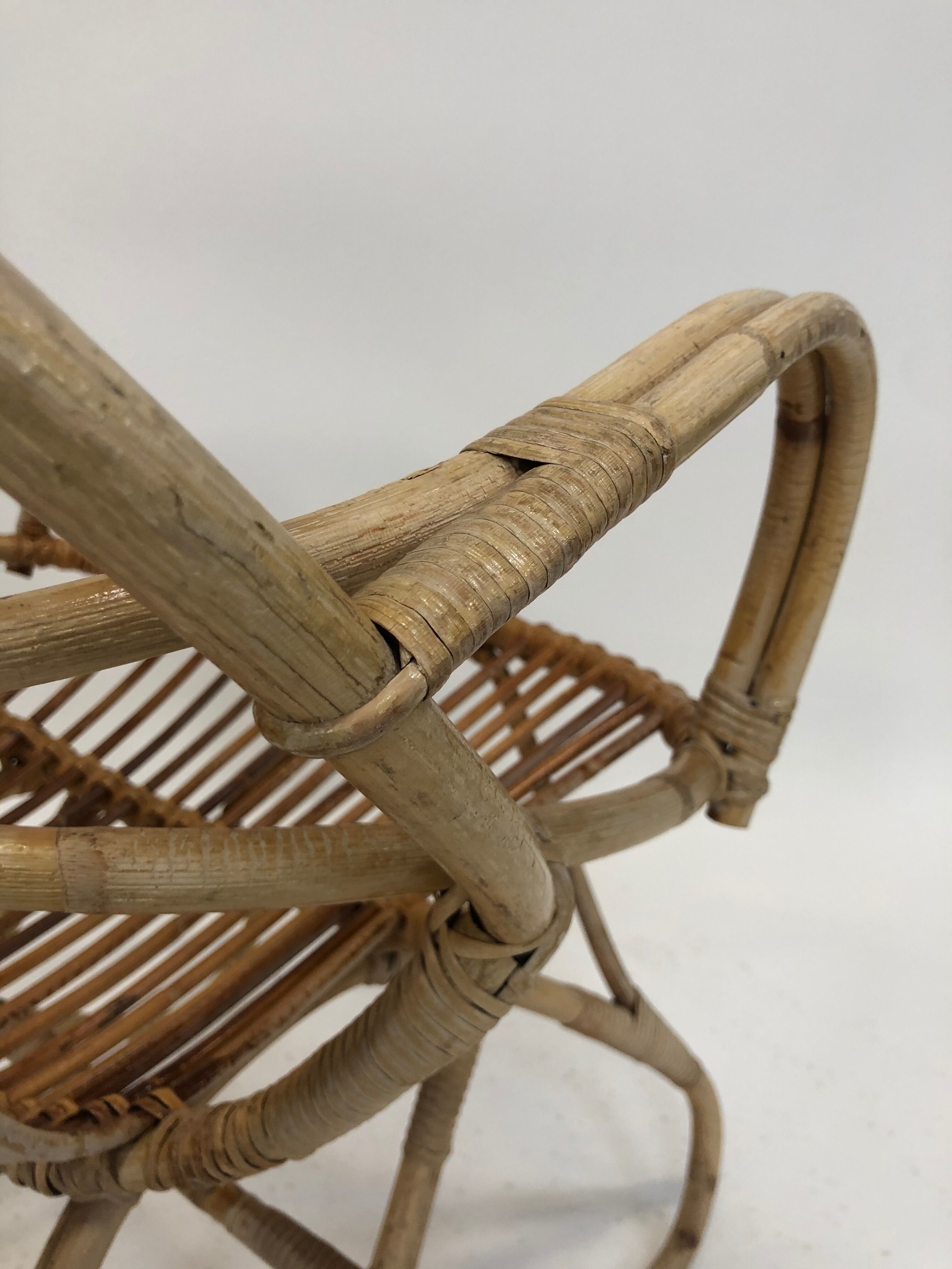 Rohe Noordwolde rattan chair, 1960, Netherlands