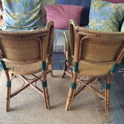 Paire de fauteuils en rotin