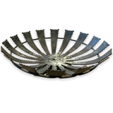 Large modernist brutalist iron basket