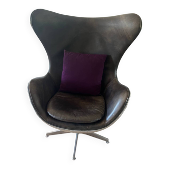 Aviator design armchair in riveted aluminium – Loft industrial style