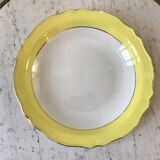 Plat creux moulin des loups jaune canari années 50