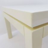 Pair of Cream White Lacquered end/side tables - 1980s