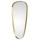 Miroir rétroviseur et forme libre contour laiton