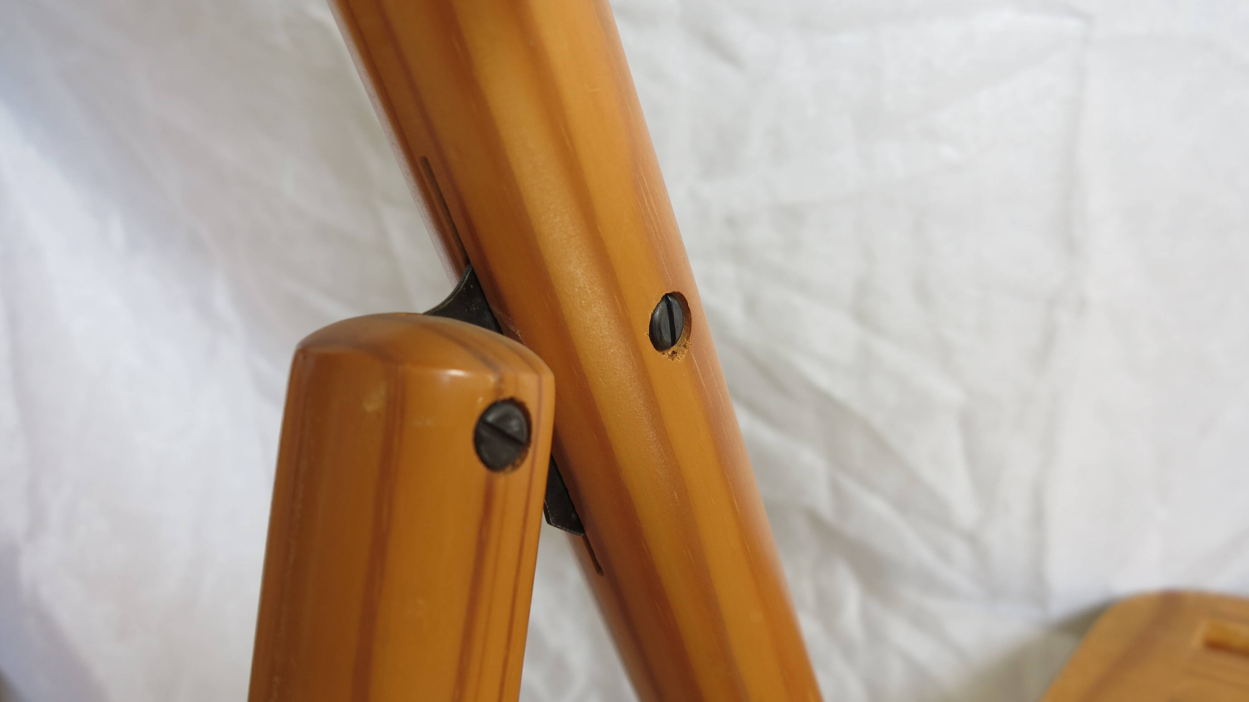 pair of pine folding chairs