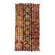 Vintage Turkish Kilim Rug with Colorful Pom Poms, Bed and Sofa Cover