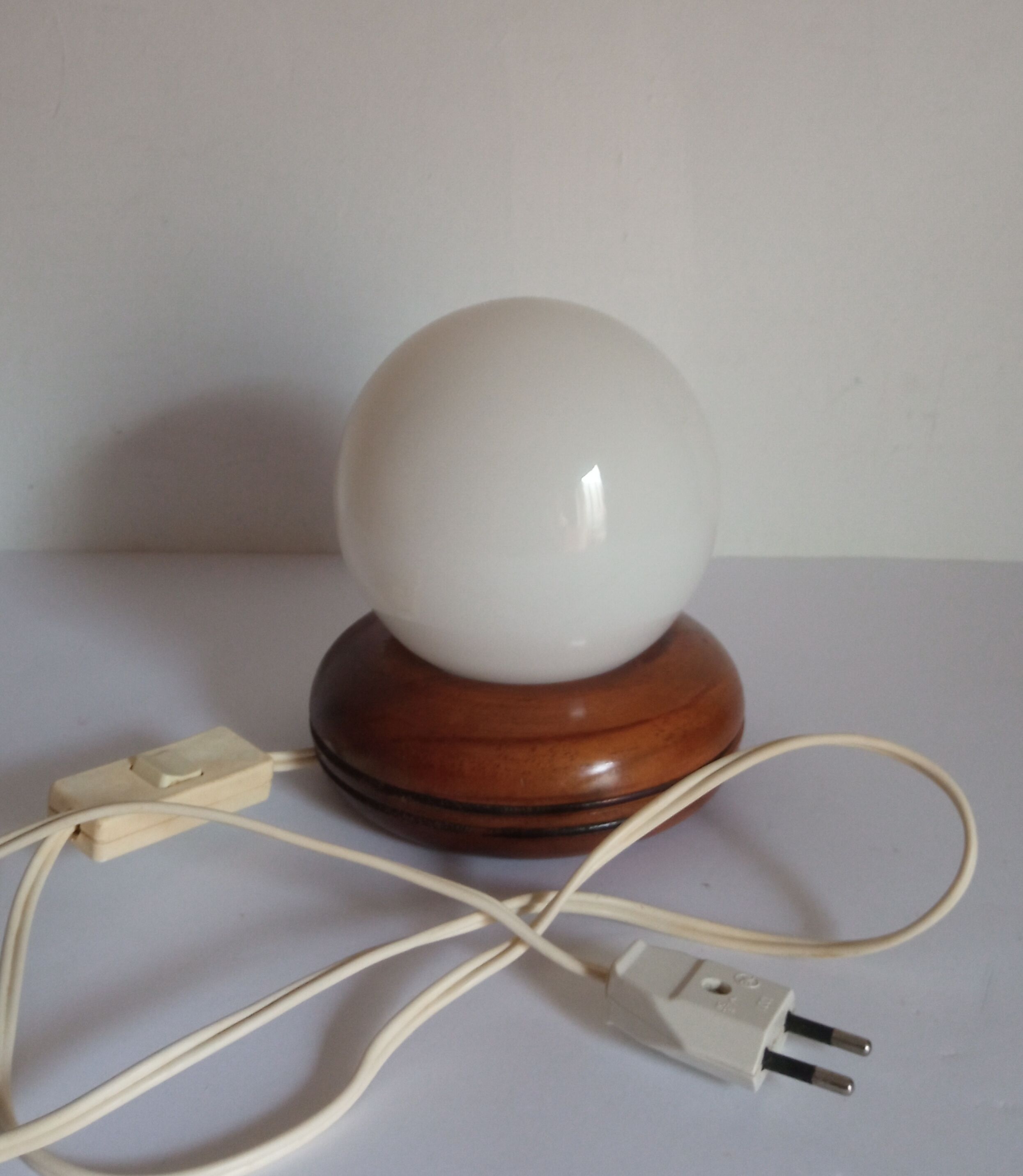 Wooden bedside lamp