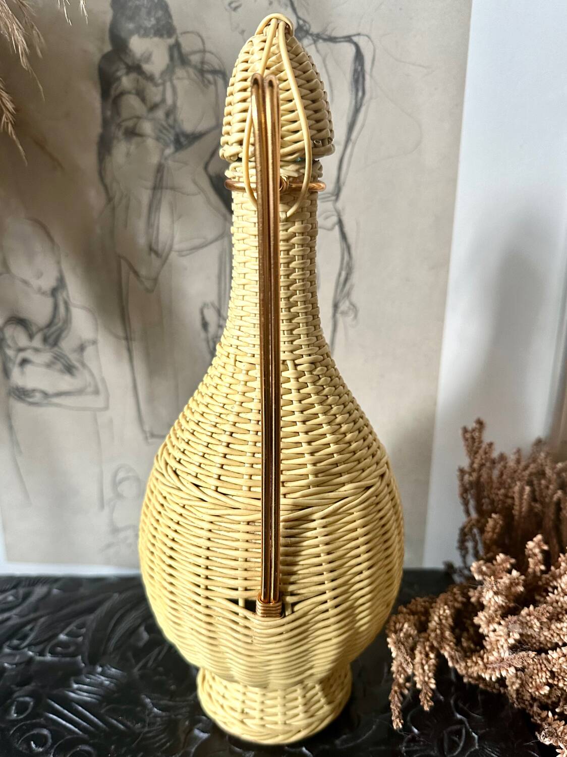 Scoubidou bottle from the 60s