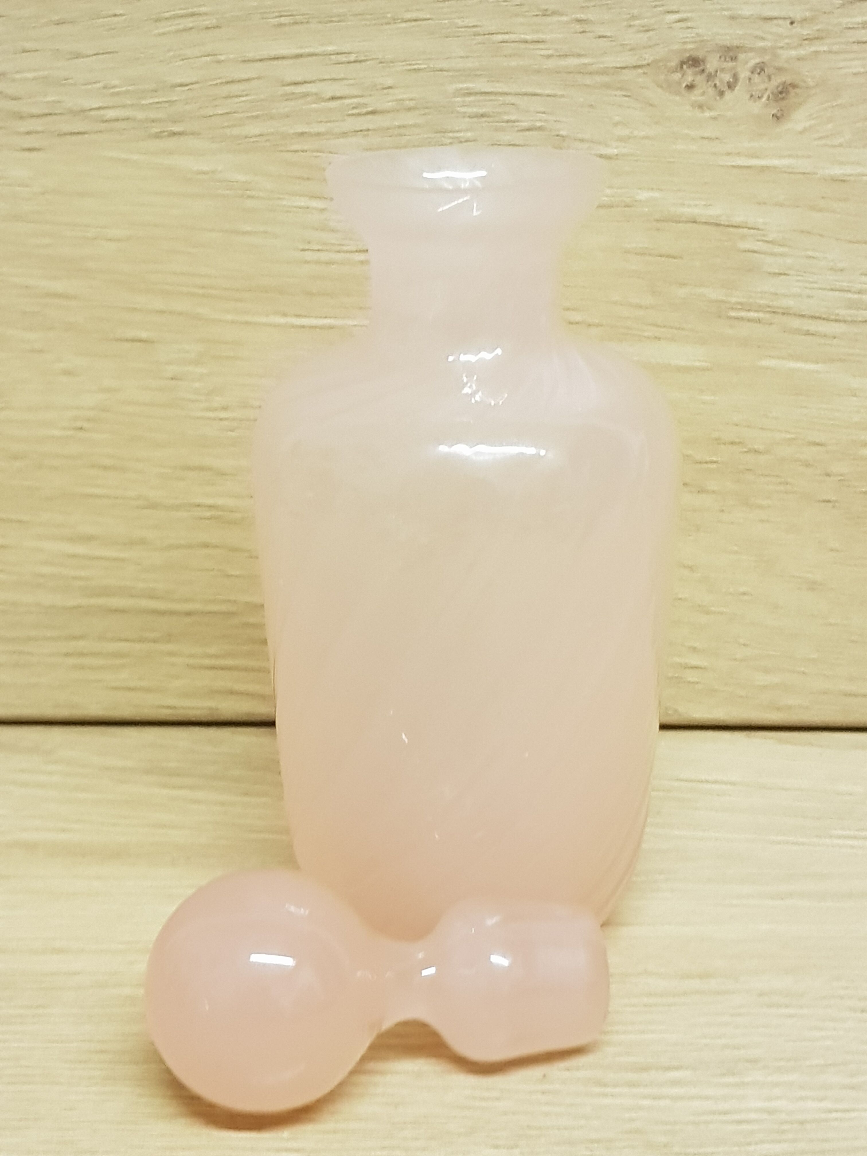 Pink opaline perfume bottle