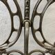 Antique cast iron hall stand, Victorian coat rack with marble base, ornate hall tree, 19th century