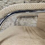 Pair of vintage 1970s Sedus bouclette wool armchairs