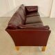 Mid-century modern Arne Norell Swedish burgundy leather sofa – 1960s