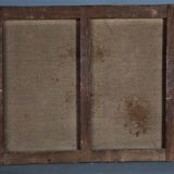 Old oil on canvas animated forest landscape 55x46 cm vintage 50s