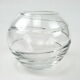 Crystal ball vase, spiral cut