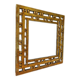 Brutalist mirror in solid bronze, 1970s