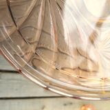 Ancient Rose Glass Plate with 4 Small Liqueur Glasses
